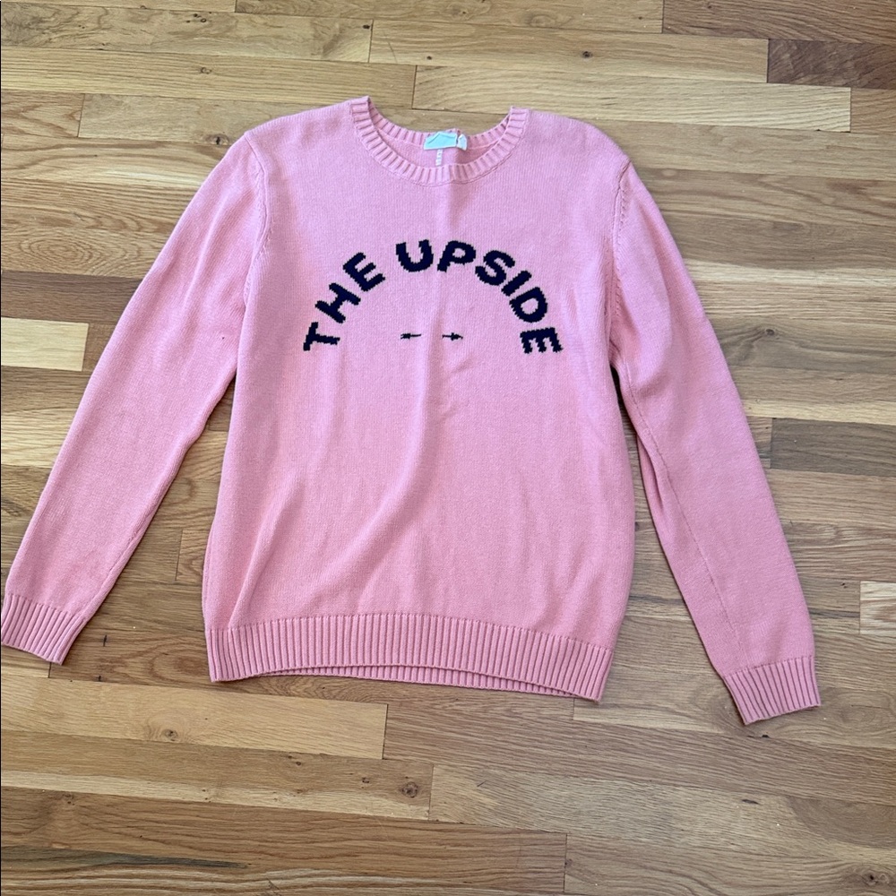 The Upside Peach & Navy Crew Neck Sweater
